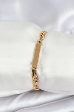 316L Çelik Gold Renk Yazı Yazmaya Uygun Kadın Bileklik