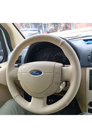 DİKİŞLİ DİREKSİYON KILIFI FORD CONNECT BEJ DERİ BEJ DİKİŞLİ KOMPLE KAPLAMA