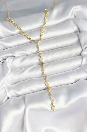 Pirinç Gold Renk Kadın Manifest Kolye