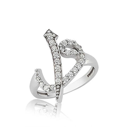 Gümüş Elif Vav Kadın Yüzük