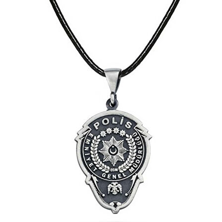 Gümüş Emniyet Teşkilatı Polis Armalı Kolye