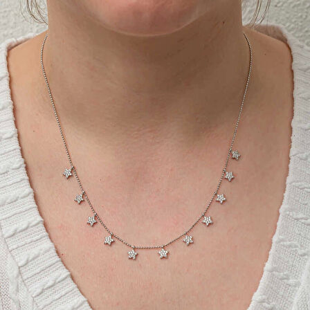 Gümüş Yıldız Şans Kadın Kolye