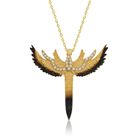 Gümüş Kılıç Kadın Kolye