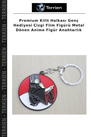 Premium Kilit Halkası Genç Hediyesi Çizgi Film Figürü Metal Dönen Anime Figür Anahtarlık