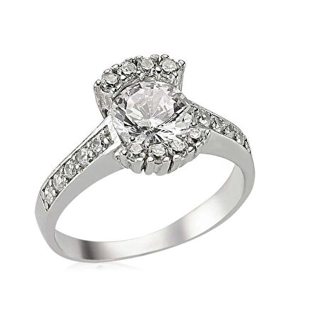 Gümüş Tek Taş Kadın Yüzük