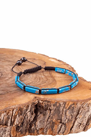 Sertifikalı Mavi Varisit Taşı Doğal Taş Bileklik