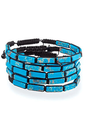 Sertifikalı Mavi Varisit Taşı Doğal Taş Bileklik