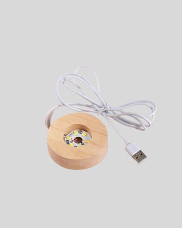 Led Işıklı Kalp Desenli Cam Küre Büyük Boy Ahşap Tabanlı