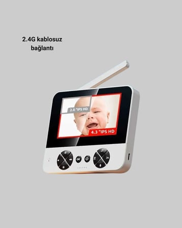 Kablosuz Bebek Monitörü 720p Görüntü Ve Geniş Ekran