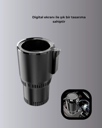 Isıtma Soğutma Özellikli Araç Bardaklığı Çakmak Girişli Akıllı Yeni Nesil