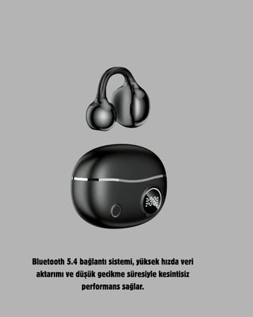Kablosuz Açık Kulak Kulaklık Bluetooth 5.4 Type-c Hızlı Şarj 30 Saat