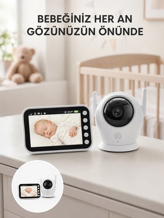 4.5 İnç Ekranlı Gece Görüşlü Bebek Kamerası Ve Monitörü Yeni Nesil