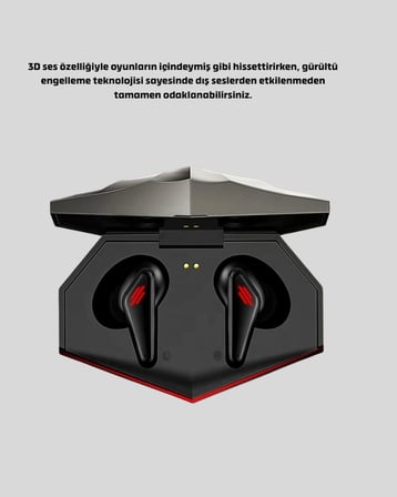 Kablosuz Bluetooth Kulaklık Düşük Gecikmeli 3d Ses Ve Led Işıklı Tasarım