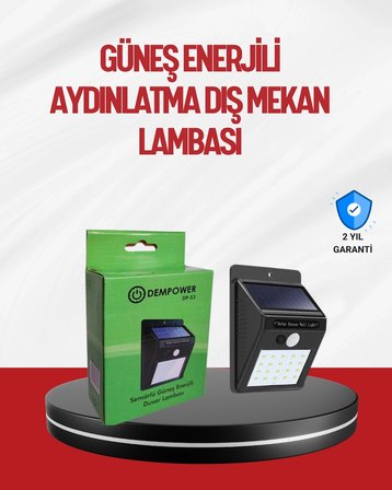 Kablo Gerektirmeyen Güneş Enerjili Dış Mekan Işık – Bahçe Ve Koridor Aydınlatması