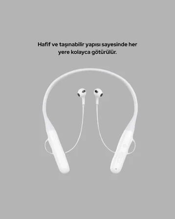 100 Saat Pil Ömrü Boyun Askılı Bluetooth Kablosuz Kulaklık