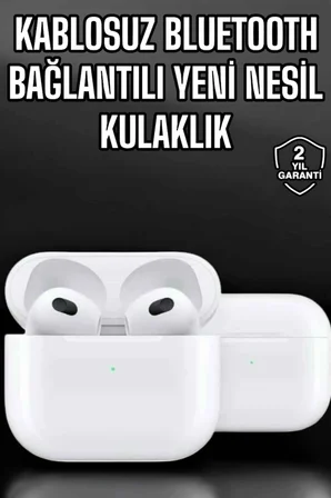 Bluetooth Kulaklık 3.nesil Kablosuz Uzun Pil Ömrü Dokunmatik Kontrol