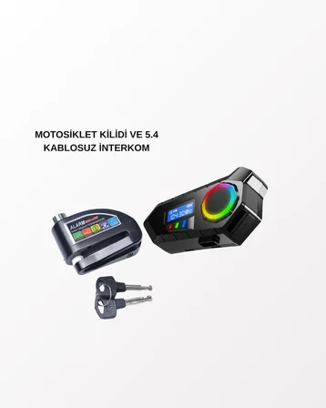 Bluetooth 5.4 Kablosuz İnterkom+ Motor Disk Kilidi