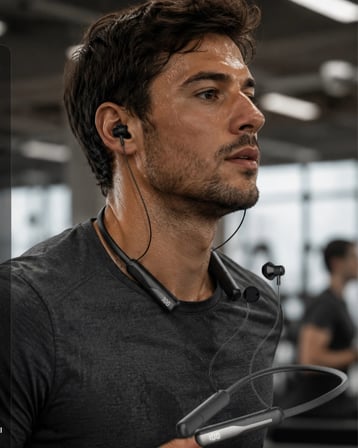 Boyun Askılı Bluetooth Kulaklık Extra Bass Ve Ses Değiştirme Modlu
