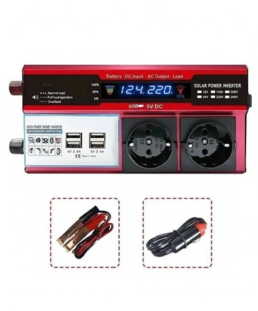 12v 2000w Modifiye Sinüs İnverter Araç Ve Güneş Enerjisi Uyumlu, Çift Usb, Çift Priz Ve Çakmaklık Epilons