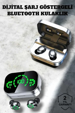 Bluetooth Kulaklık Çift Telefon Desteği Ve Suya Dayanıklı Powerbankli
