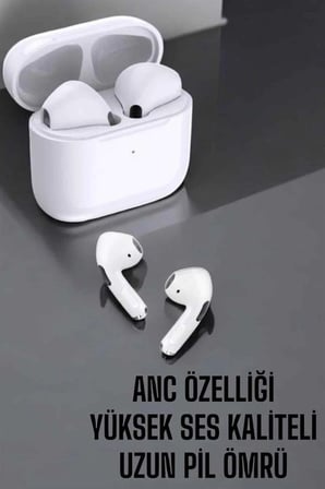Beyaz Yeni Nesil Pro Bluetooth Kulaklık Yüksek Ses Kaliteli Anc Özelliği