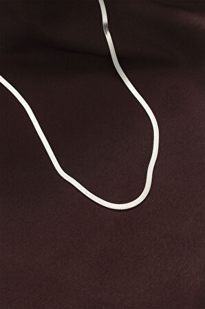 316L Çelik Gümüş Renk 60 Cm İtalyan Zincir Kolye