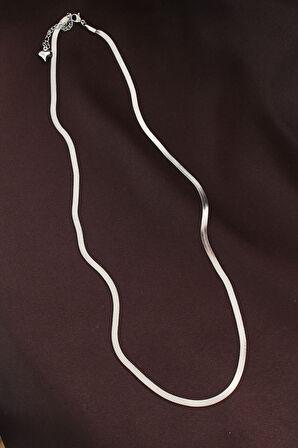 316L Çelik Gümüş Renk 60 Cm İtalyan Zincir Kolye