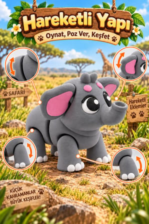 Tigglo Safari Hayvanları 10'lu Hareketli Mini Figür Oyuncak Seti