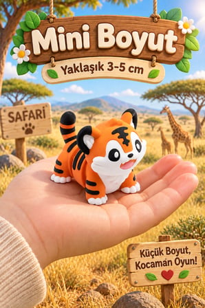 Tigglo Safari Hayvanları 10'lu Hareketli Mini Figür Oyuncak Seti