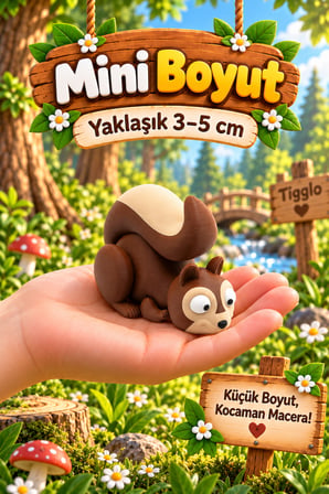 Tigglo Orman Hayvanları 10'lu Hareketli Mini Figür Oyuncak Seti