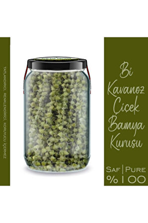 Çiçek Bamya Kurusu Bi Kavanoz 660 CC. Cam Kavanozda 1. Kalite Ufak Kuru Bamya Amasya Çiçek Bamyası