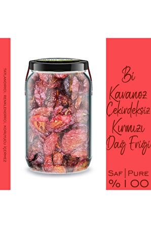 Kırmızı Dağ Eriği Çekirdeksiz Bi Kavanoz 660 CC. Cam Kavanozda Ekşi Erik Kurusu Kırmızı Erik