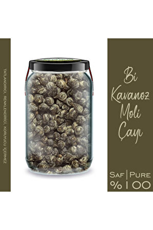 Moli Çayı Bi Kavanoz 660 cc. Cam Kavanozda Yasemin İncisi Top Yeşilçay (Moli) Beyaz Çay İnci Çayı
