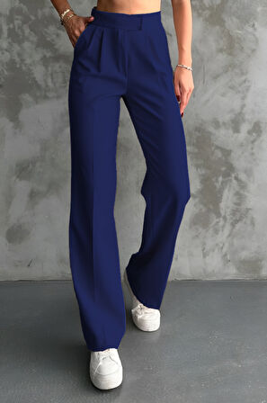 Balenbi Kadın Double Krep Likralı Cırt Kapama Palazzo Pantolon 1103