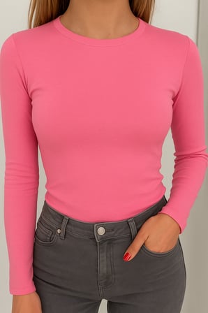 Balenbi Kadın Buzzy Parmak Geçmeli Bisiklet Yaka Basic Body 1130