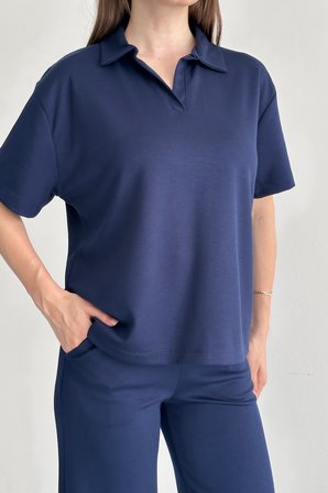 Balenbi Kadın Modal Kumaş Yarım Kollu Polo Yaka Eşofman Takımı 1210