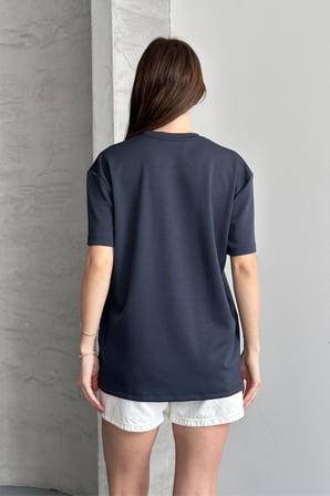 Balenbi Kadın Modal Bisiklet Yaka Basic Yarım Kollu T-Shirt 1211