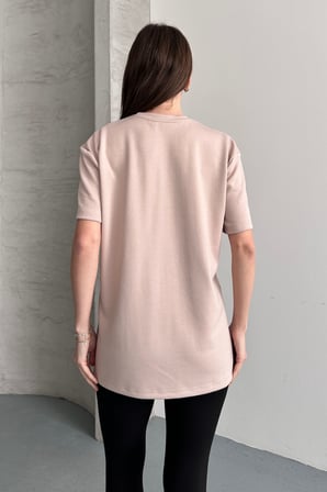 Balenbi Kadın Modal Bisiklet Yaka Basic Yarım Kollu T-Shirt 1211