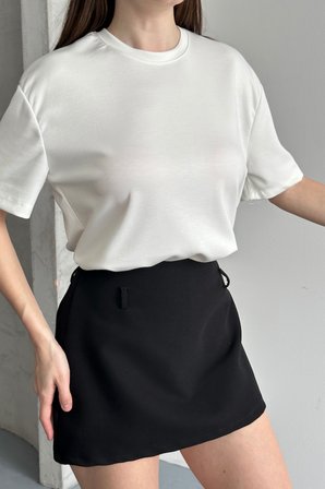 Balenbi Kadın Modal Bisiklet Yaka Basic Yarım Kollu T-Shirt 1211