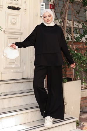Balenbi Kadın Oversize Kesim Kapüşonlu Salaş Spor Oysh Modal Takım 1236