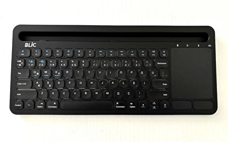 Kablosuz Type-C Şarjlı Bluetooth Klavye Touchpadli Telefon-Tablet Standlı iOS/Android/Windows Uyumlu