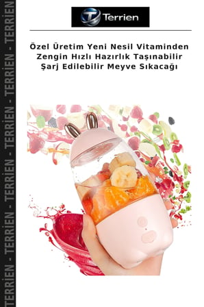 Özel Üretim Yeni Nesil Vitaminden Zengin Hızlı Hazırlık Taşınabilir Şarj Edilebilir Meyve Sıkacağı