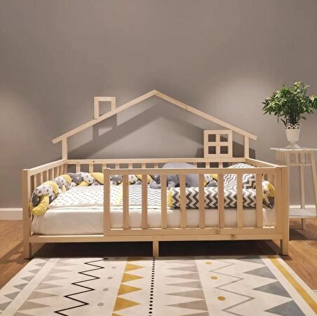 Baby Kinder Luxury Montessori Doğal Bebek ve Çocuk Karyolası