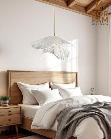 BREEZE MODELİ - HASIR EL YAPIMI BOHEM ASİMETRİK ŞEKİLLİ RUSTİK AVİZE