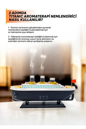 Titanic/Vapur/Gemi Aromaterapi Hava Nemlendirici Kuruluğu Önlemek Için Verimli Gemi Dizaynlı Difüzör