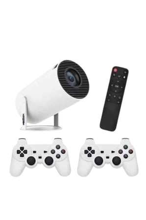4K Wireless Çift Kollu Kumandalı Oyun Projeksiyonu Retro Video Oyunu