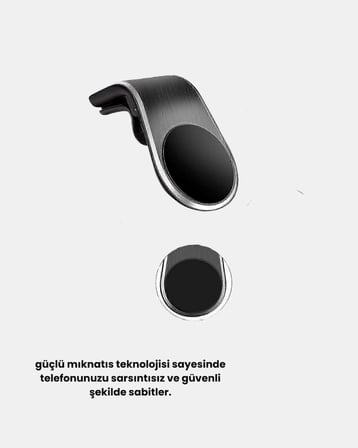360° Dönebilen Manyetik Araç Telefon Tutucu Sarsıntısız ve Şık Tasarımlı
