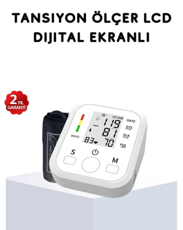 Üst Koldan Ölçüm Dijital Tansiyon Aleti – IHB Aritmi Uyarılı ve Çift Hafızalı