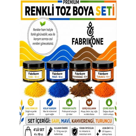 Toz Mum Boyası Seti 10 cc 4’lü – Soya & Parafin Wax Için – Sarı, Mavi, Kahverengi, Turuncu BKFAB4SRMKHT10G
