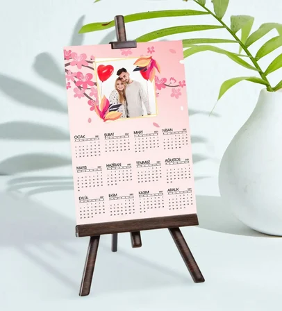 BK Gift Kişiye Özel 15x21 cm Fotoğraf Kartlı Şövaleli 2023 Takvim -10